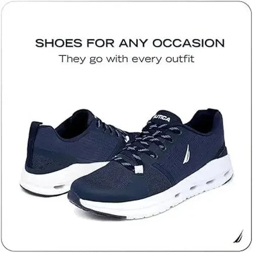 Nautica Kenyon CG6367 Mens Blue Mesh Lace Up Lifestyle Fashion Sneakers Shoes Size 8 Nautica