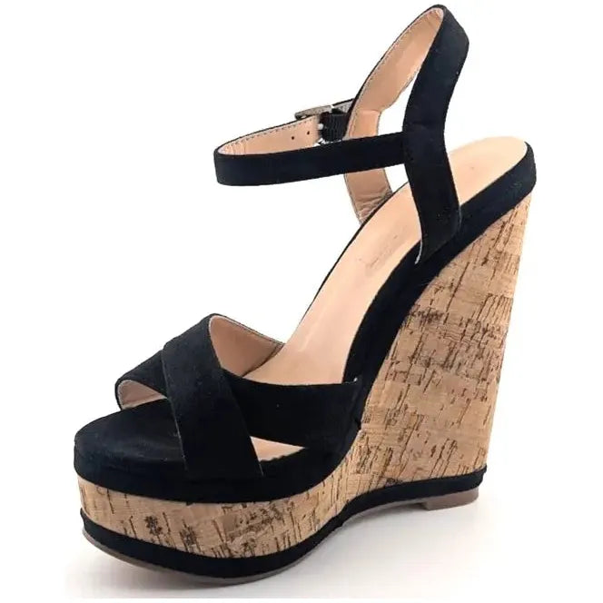 Women's Size 8 Platform Wedge 5.9" Heel Sandals Pumps Open Toe High Heels Shoes Merumonte
