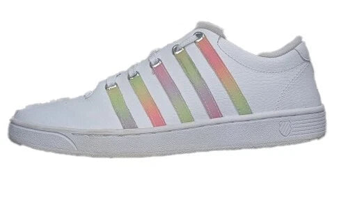 Pre-Owned K-Swiss Women's Court Pro II CMF White Rainbow Athletic Sneakers Womens Size 9.5