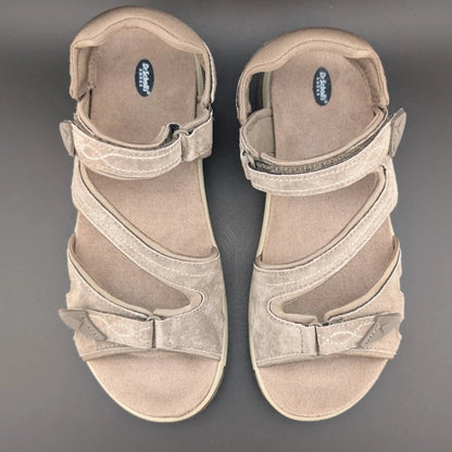 Dr Scholls Women's 7M Adelle Strap Sporty Slingback Sandal in Malt Taupe NIB SoleComfort.shoes