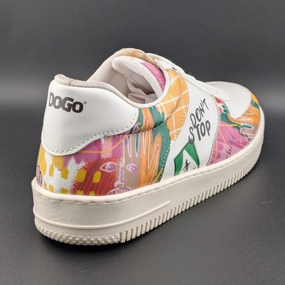 DOGO White Sneakers for Women Size 10 Vegan Leather and Unique Design SoleComfort.shoes