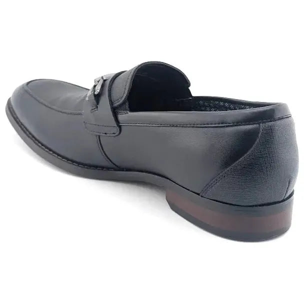 Stacy Adams Kaylor Moc Toe Bit Slip-On Loafers - Men's Size 8.5W Black Leather - SoleComfort.shoes