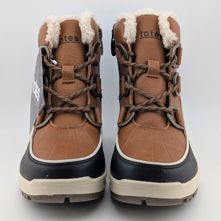 totes Women's Sade Sneaker Boots Waterproof All Weather Winter Boot Chestnut Blk SoleComfort.shoes