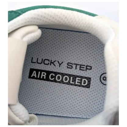 Lucky Step Women's Size 8M Retro Platform Sneaker in Green and White Lucky Step