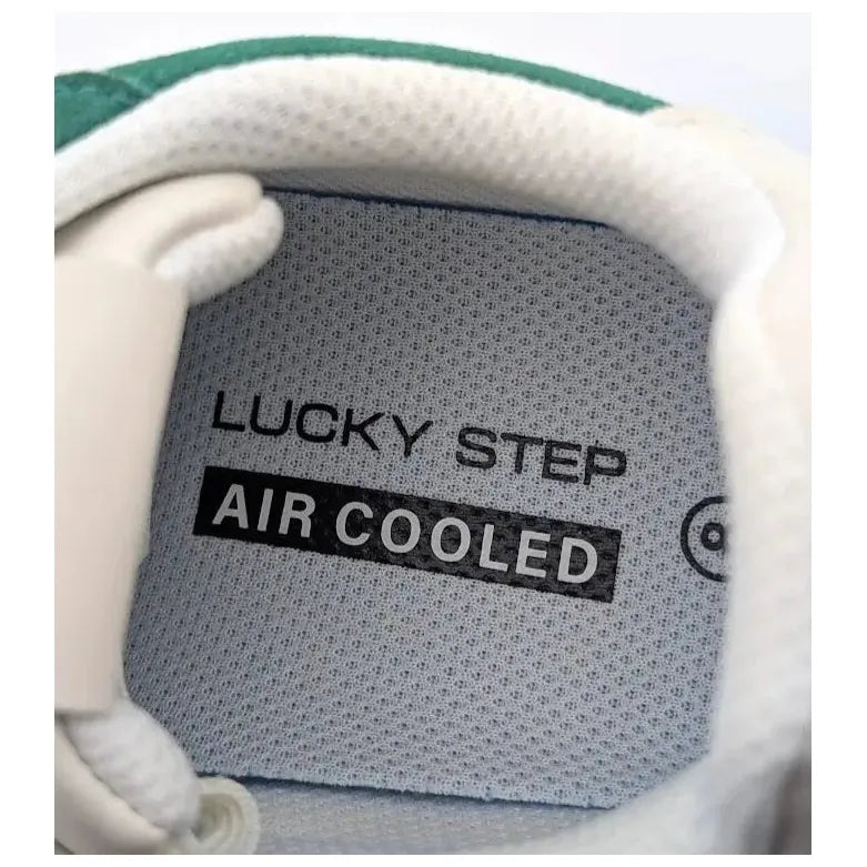Lucky Step Women's Size 8M Retro Platform Sneaker in Green and White Lucky Step