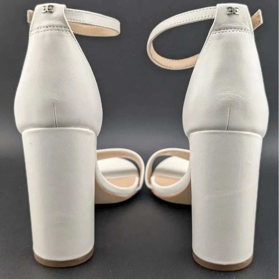 Sam Edelman Women's Sz 9 Yaro Leather Ankle Strap Block Heel Sandals NIB SoleComfort.shoes