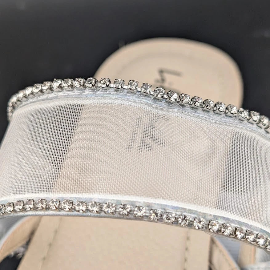NEW Life Stride Women’s Size 11W Radiant Glow Slide Sandals Irridescent Silver SoleComfort.shoes