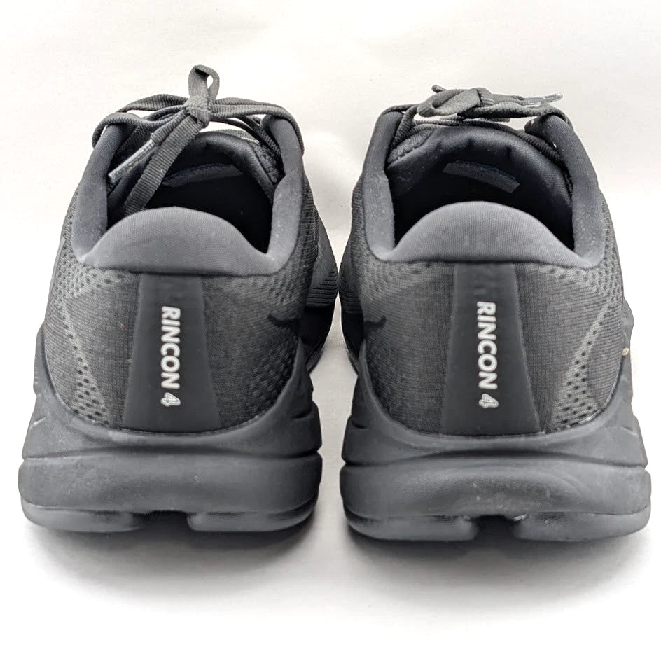 Hoka Rincon 4 Men's Size 9D / Women's Size 10.5W STK 1155130 Black on Black SoleComfort.shoes