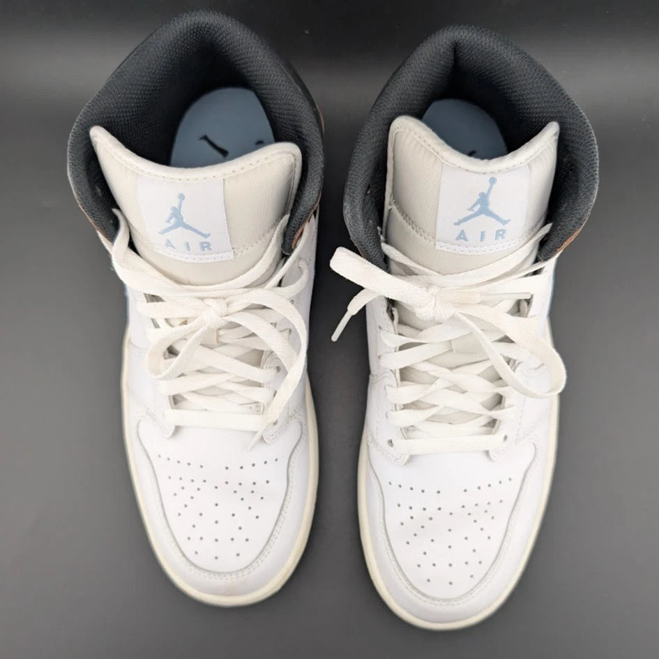 Jordan 1 Retro SE Mid Size 9.5 -Brown Blue Grey FQ7831-142 Sample Shoe SoleComfort.shoes