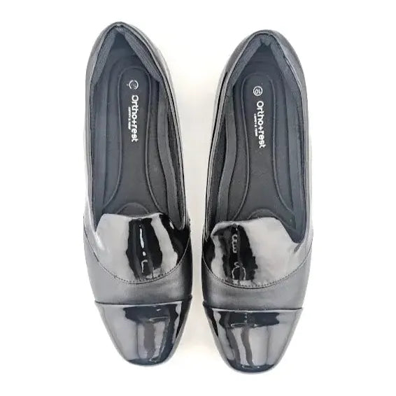 Pre-owned Ortho+rest Women Bunion Dress Shoes Low Heel Orthopedic Slip on Size 10, Black Ortho+rest