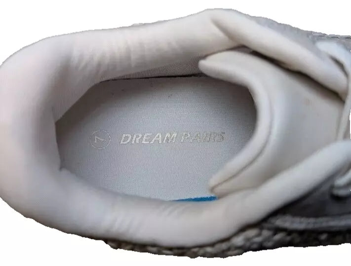 Pre-Owned DREAMPAIRS Size 8.5W Platform Sneakers Woman's Lace Up Creme Cushioned Shoes