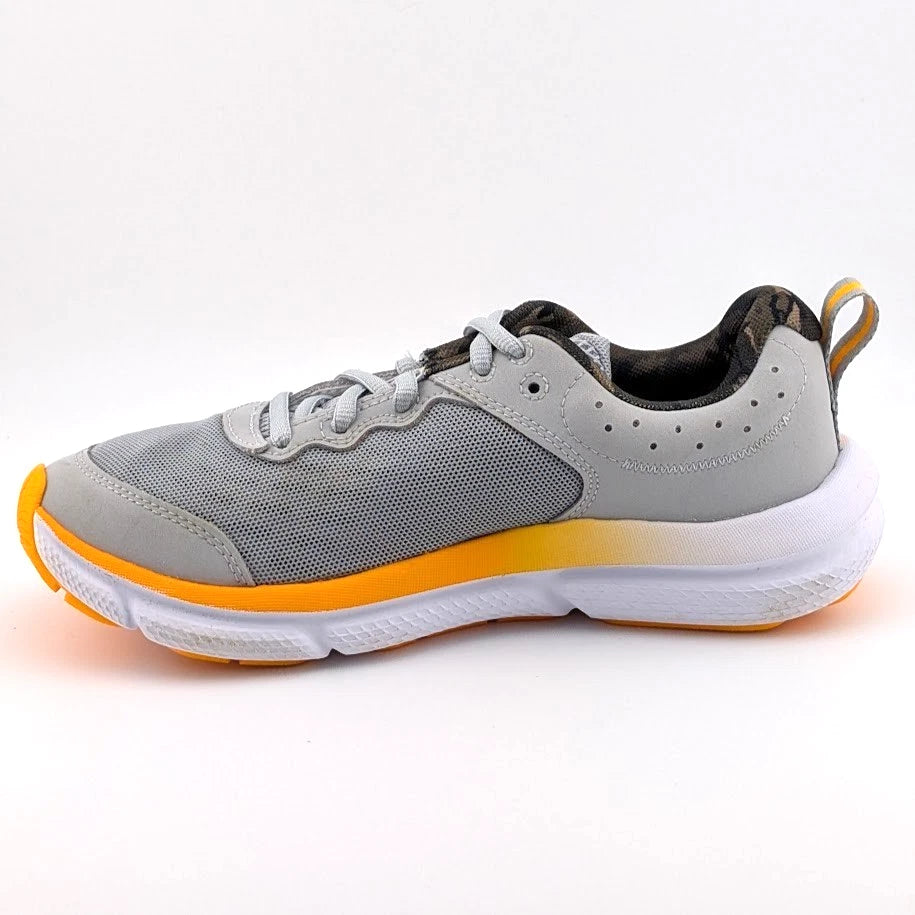 Under Armour Unisex's Grade School Assert 10 Running Shoe Size 5Y Grey/Orange SoleComfort.shoes