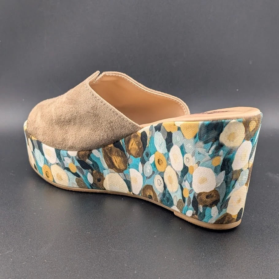 Spring Step Women's EU 41 (US 10) Floral Platform Wedge Sandal - Made In Italy SoleComfort.shoes