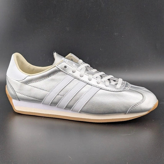 adidas Country OG Womens Size 8 Lace Up Silver White Sneakers Shoes JP7636 SoleComfort.shoes