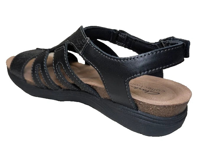 Women's Size 7.5M Clarks April Belle Sandal | 77018 | Leather Upper / Footbed