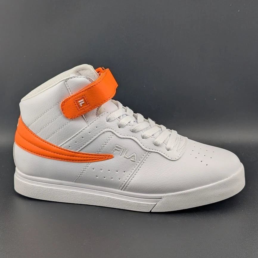 Fila Vulc 13 White Orange Color Pop Size 7Y / 8 Womens 3FM01121-129 SoleComfort.shoes