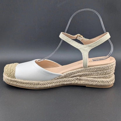 Dream Pairs Size 8 Women Espadrille Wedge Sandals Ankle Strap w/ Bkl Closed Toe SoleComfort.shoes