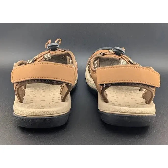 Mens Size 9.5 Tan Summer Sport Fishman Sandals - Comfy Beach Water Walking Shoes - SoleComfort.shoes