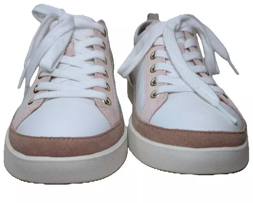 Vionic Leather Winny Walker Sneaker Size 8W 1028W White Gold New NoBox AMPA Approved