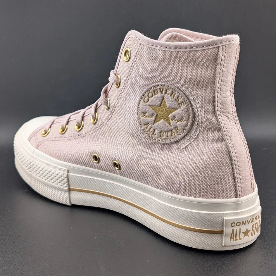 Converse CTAS Chuck Taylor All Star Lift Hi Flush Stone Wos Size 10 Platform SoleComfort.shoes