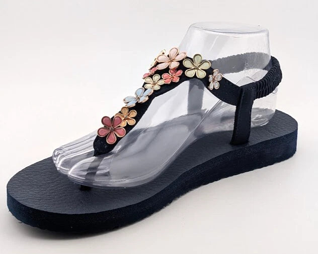 LOT of 2*NEW Skechers Womens Yoga Foam Brown Flip Flop & Blue Cali Sandal Size 9