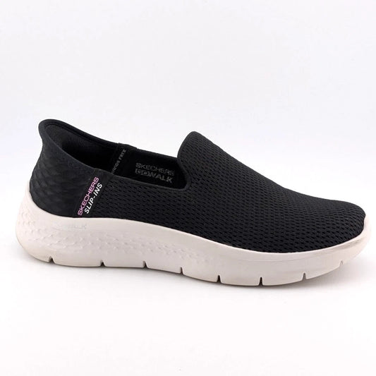 Skechers Women Size 6.5W Go Walk Flex Slip In Black Comfort Shoes 124963W Skechers