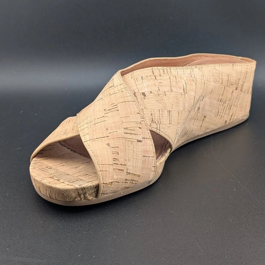 Gentle Souls by Kenneth Cole Gianna X-Band Slide Sandals Cork Women's Size 10 SoleComfort.shoes