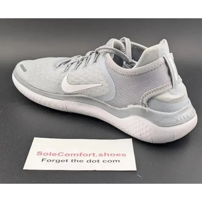 Womens Nike Size 7.5 Free Run RN 2018 Wolf Grey Black White 942837-003 Running - SoleComfort.shoes