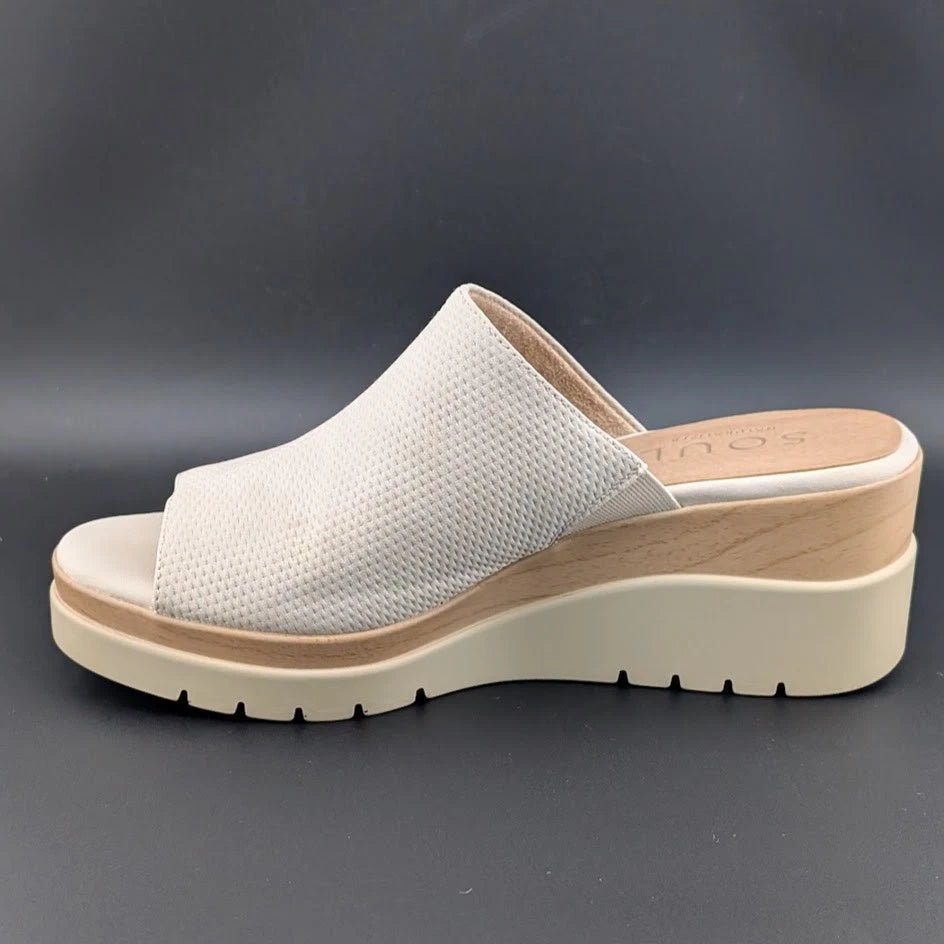 Naturalizer Size 9M Women's SOUL Goodtimes Wedge Slide Color: Porcelain SoleComfort.shoes