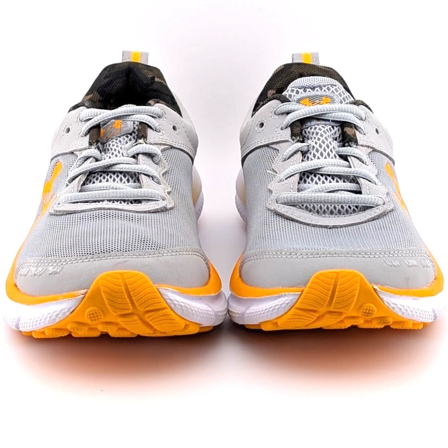 Under Armour Unisex's Grade School Assert 10 Running Shoe Size 5Y Grey/Orange SoleComfort.shoes
