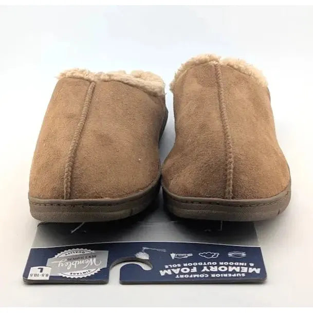 Father's Day***Wembley Mens Indoor/Outdoor Microsuede Slipper with Plush Fleece Lining - L & XL Wembley