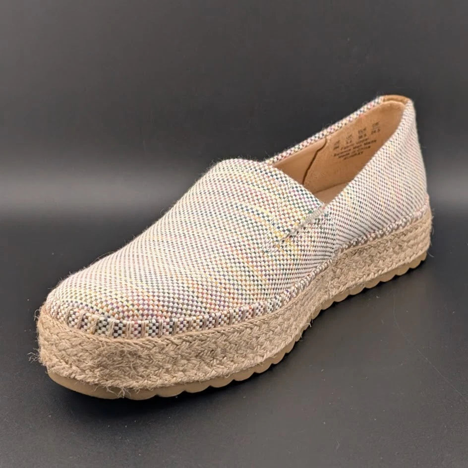 NEW Dr. Scholl's Size 8 Sunray Espadrille Slip On Jute Trimmed Sandal Sneaker SoleComfort.shoes