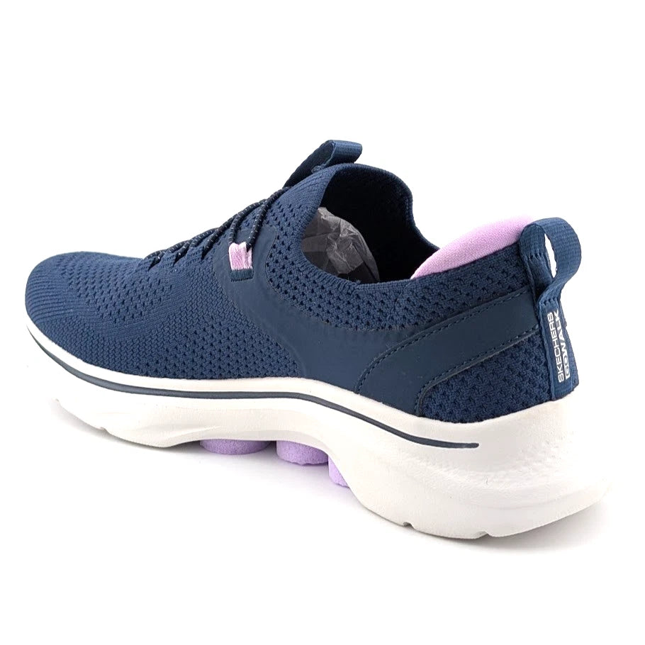 Women's Skechers Size 6.5 GO WALK 7 Abie Slip-in Sneaker 125225 Navy/Lavender Skechers