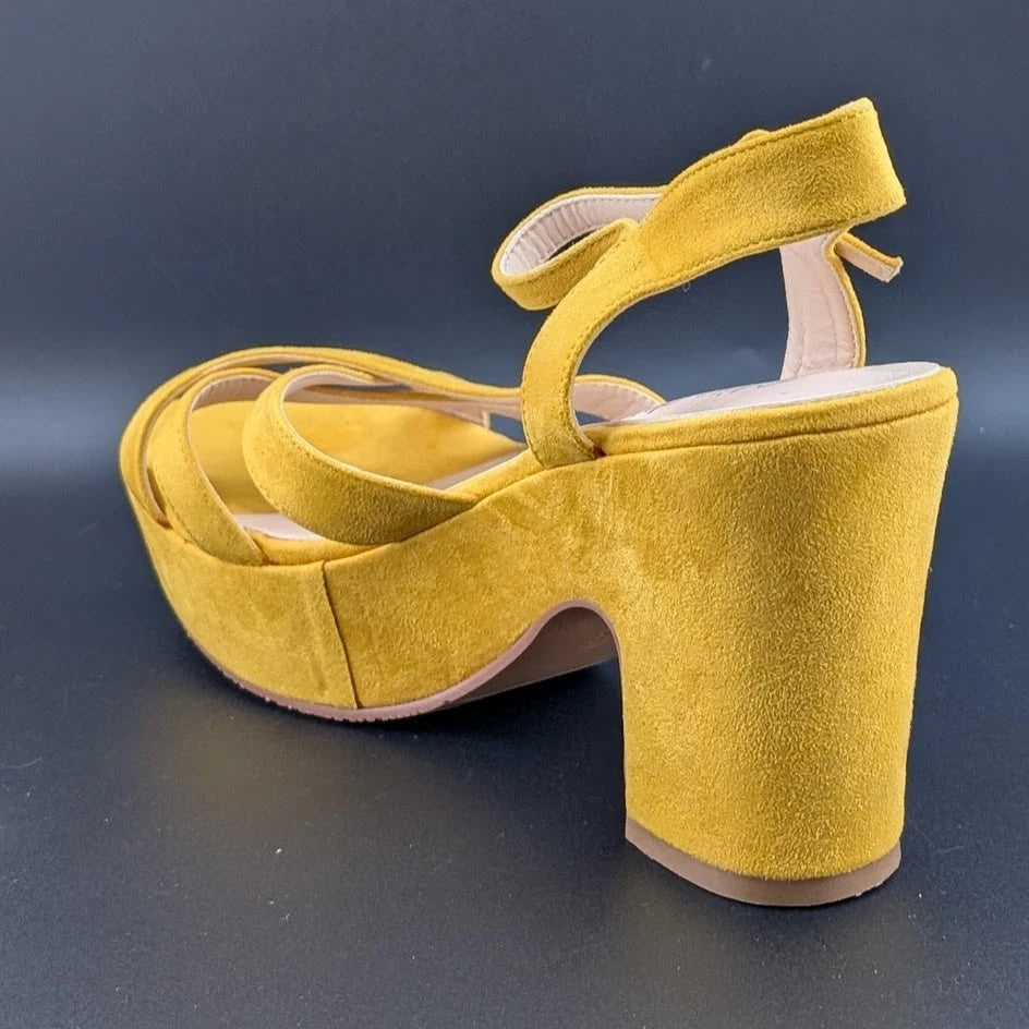 Women Chunky Heel Pump Sandals Ankle Strap Open Toe Wedding Dress Heel Sandals SoleComfort.shoes