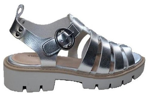 Sonoma Women's Naava Fisherman Sandals Silver w/ Buckle Boho New Shoe Sizes 5-9