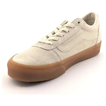 VANS Ward Old Skool Translucent Gum Crème Bru Womens Cream Suede Sneaker VANS