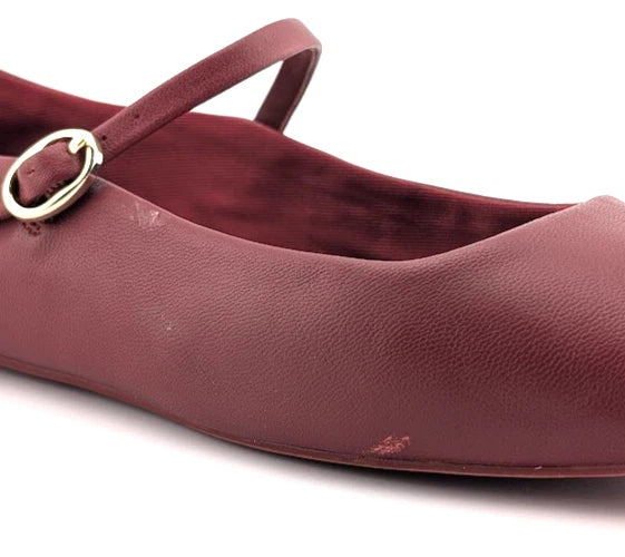 Pre-owned Kenneth Cole New York Womens Jasper Red Ballet Flats 7.5 Medium (B,M) SC2360