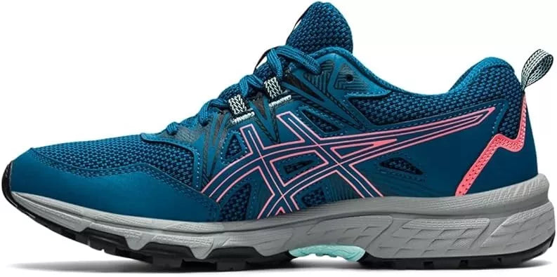 Pre-Owned ASICS Gel-Venture 8 Running Shoes Women's Sz 12 / Mens 10.5  Deep Sea Teal/Coral