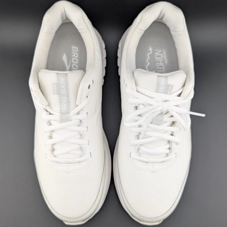 Brooks Womens Size 11B White Leather Addiction Walker 2 Sneakers 120307 1B 142 Brooks