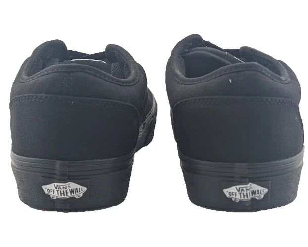 New VANS Men's Size 10 Atwood Canvas Black/ Black Skateboard Sneakers Shoes